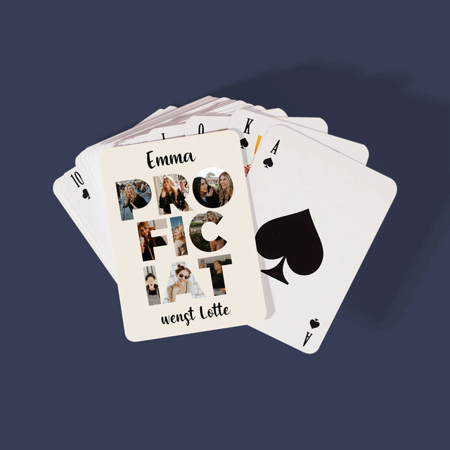 Woord Van Foto'S: Proficiat - Speelkaarten