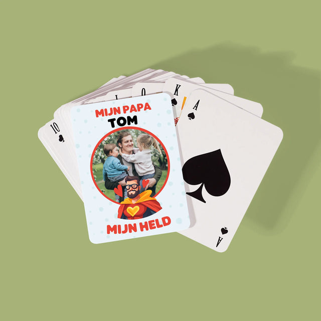 Foto En Handtekening: Papa, Mijn Held - Speelkaarten