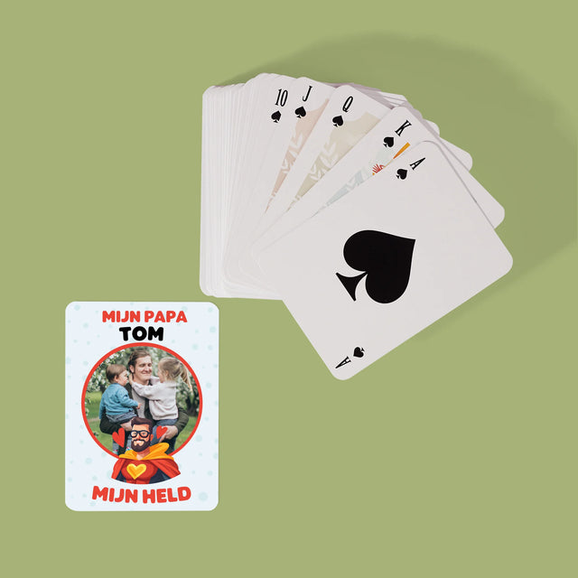 Foto En Handtekening: Papa, Mijn Held - Speelkaarten