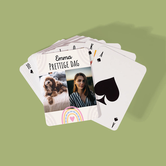 Fotocollage: Prettige Dag - Speelkaarten