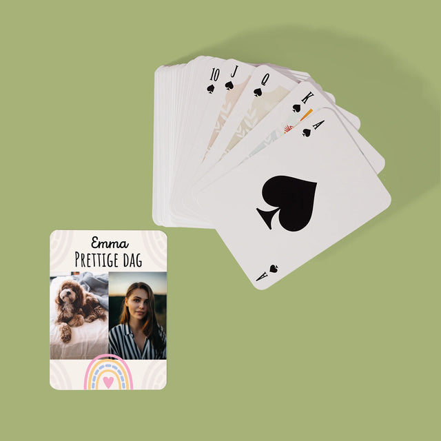 Fotocollage: Prettige Dag - Speelkaarten