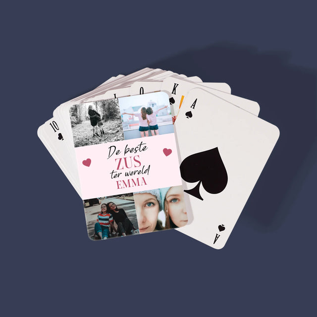 Fotocollage: De Beste Zus - Speelkaarten