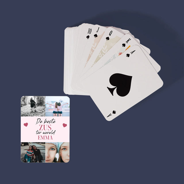 Fotocollage: De Beste Zus - Speelkaarten