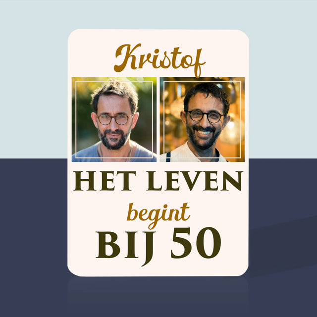 Fotocollage: Het Leven Begint Bij 50 - Speelkaarten