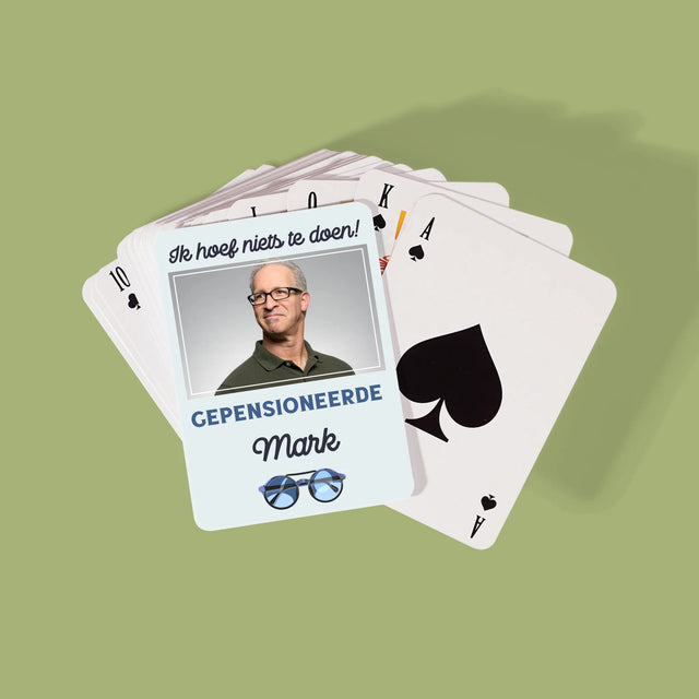 Foto En Handtekening: Ik Hoef Niets Te Doen! Gepensioneerde - Speelkaarten