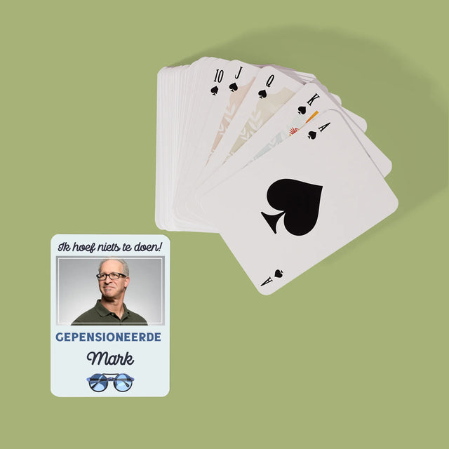 Foto En Handtekening: Ik Hoef Niets Te Doen! Gepensioneerde - Speelkaarten