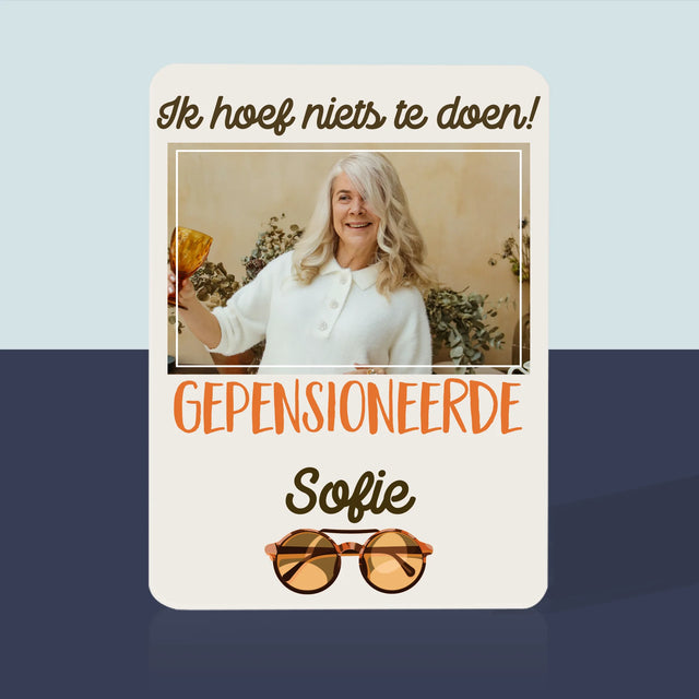 Foto En Handtekening: Ik Hoef Niets Te Doen! Gepensioneerde - Speelkaarten