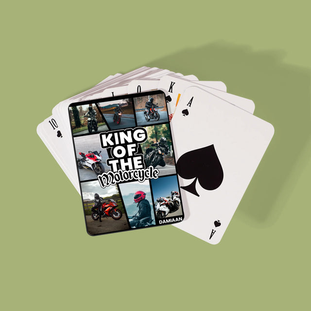 Fotocollage: King Of The Motorcycle - Speelkaarten