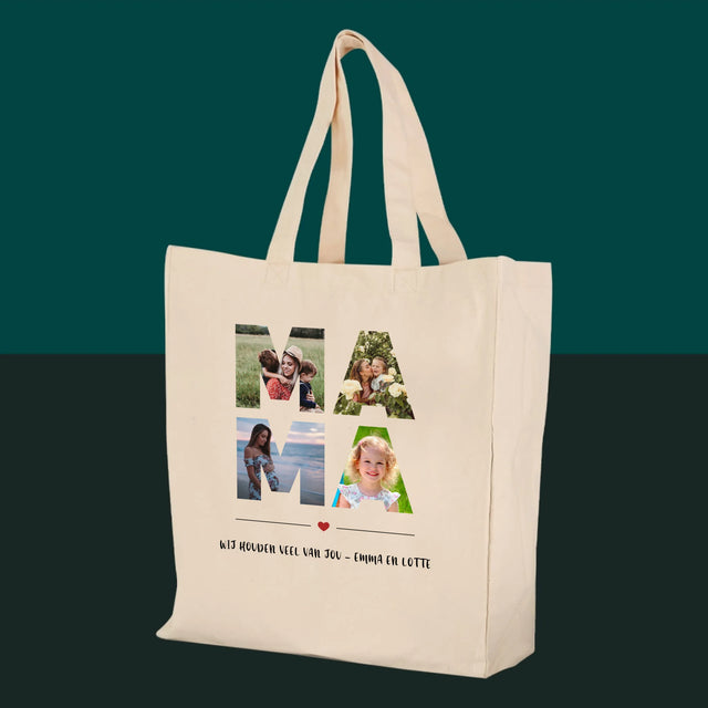 Woord Van Foto'S: Mama - Canvas Tas