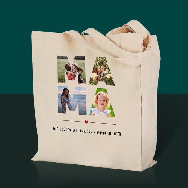 Woord Van Foto'S: Mama - Canvas Tas