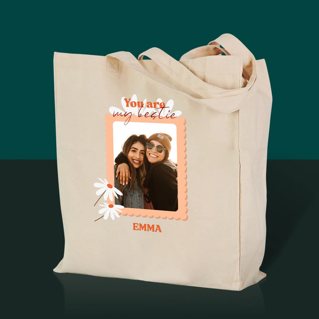 Fotocollage: Besties - Canvas Tas