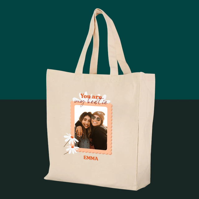 Fotocollage: Besties - Canvas Tas