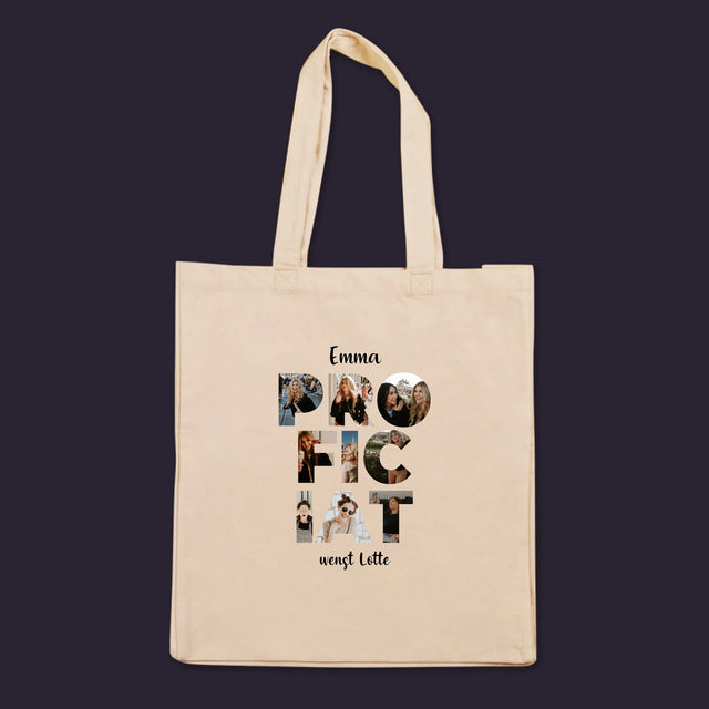 Woord Van Foto'S: Proficiat - Canvas Tas