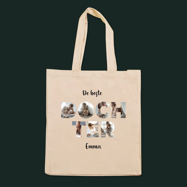 Woord Van Foto'S: Dochter - Canvas Tas