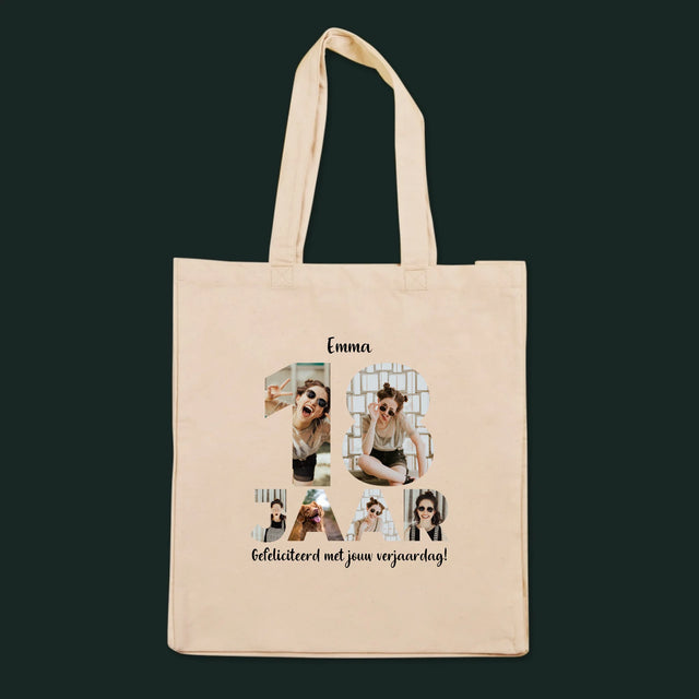 Woord Van Foto'S: 18 Jaar - Canvas Tas