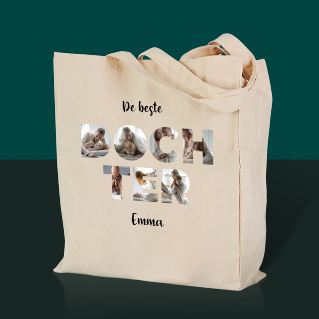 Woord Van Foto'S: Dochter - Canvas Tas