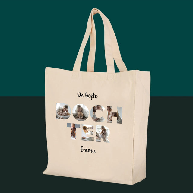 Woord Van Foto'S: Dochter - Canvas Tas