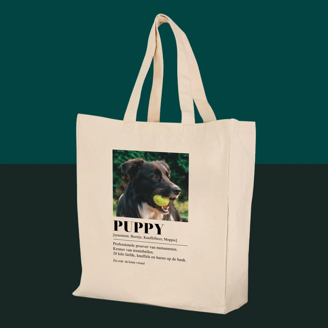 Foto En Handtekening: Huisdier Definitie - Canvas Tas