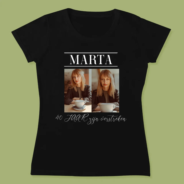 Fotocollage: 40 Jaar Zijn Verstreken - T-Shirt Voor Dames