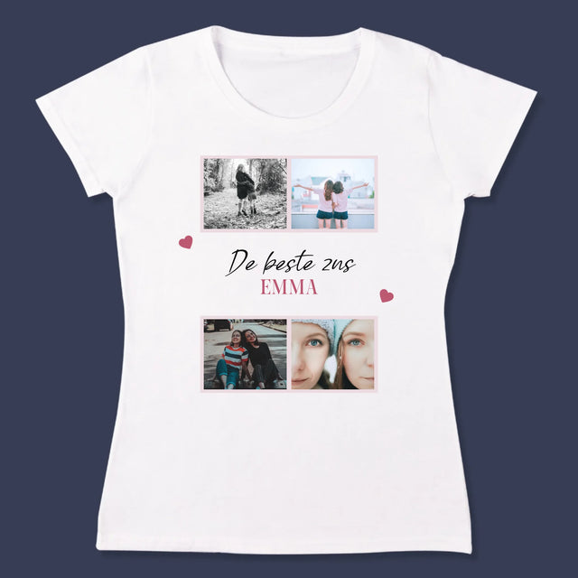 Fotocollage: De Beste Zus - T-Shirt Voor Dames