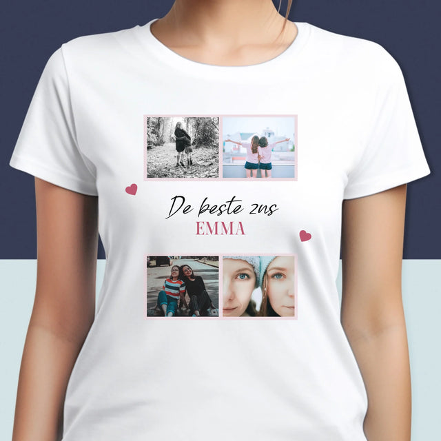 Fotocollage: De Beste Zus - T-Shirt Voor Dames