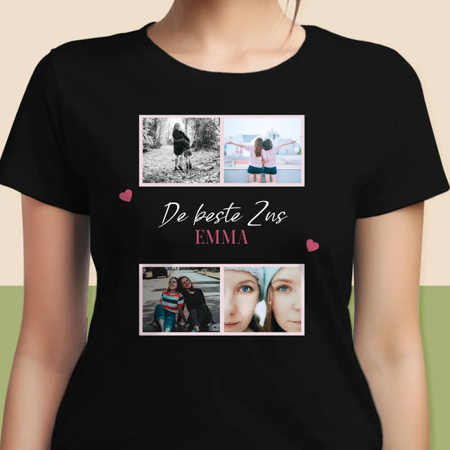 Fotocollage: De Beste Zus - T-Shirt Voor Dames