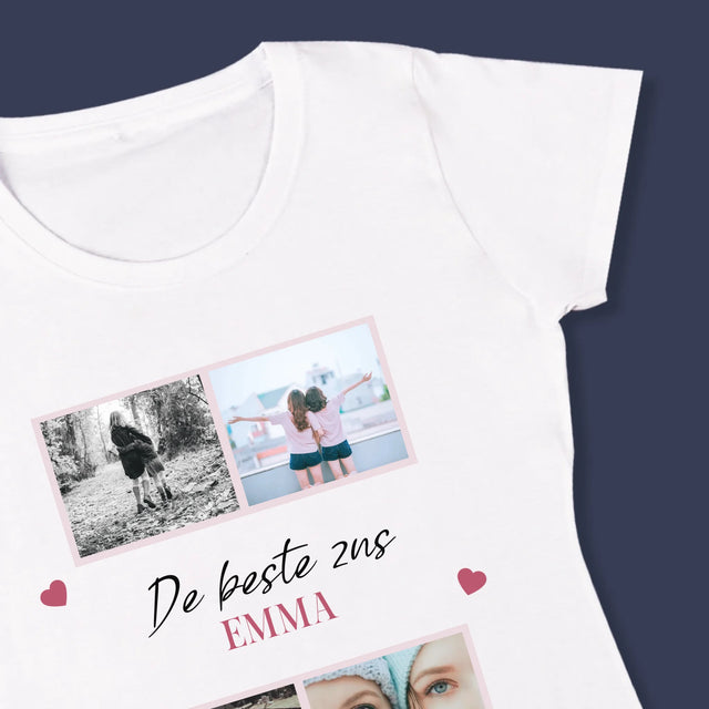 Fotocollage: De Beste Zus - T-Shirt Voor Dames