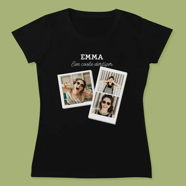 Fotocollage: Een Coole Dertiger - T-Shirt Voor Dames