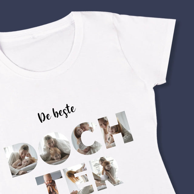 Woord Van Foto'S: Dochter - T-Shirt Voor Dames