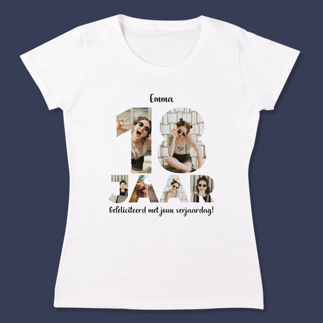 Woord Van Foto'S: 18 Jaar - T-Shirt Voor Dames