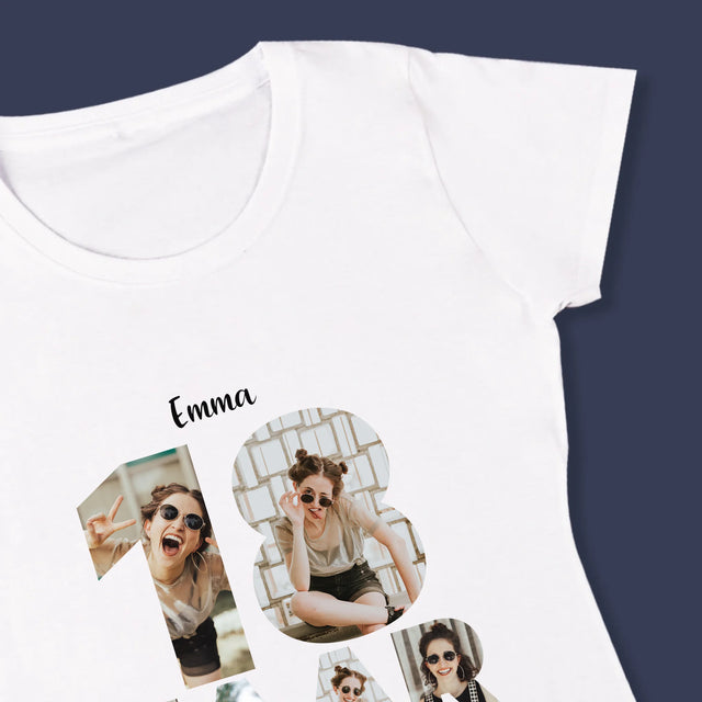 Woord Van Foto'S: 18 Jaar - T-Shirt Voor Dames