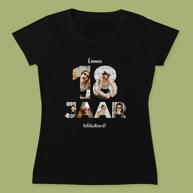 Woord Van Foto'S: 18 Jaar - T-Shirt Voor Dames