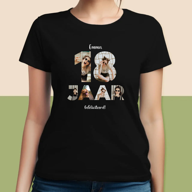 Woord Van Foto'S: 18 Jaar - T-Shirt Voor Dames