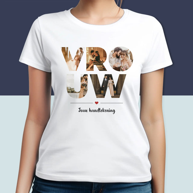 Woord Van Foto'S: Vrouw - T-Shirt Voor Dames