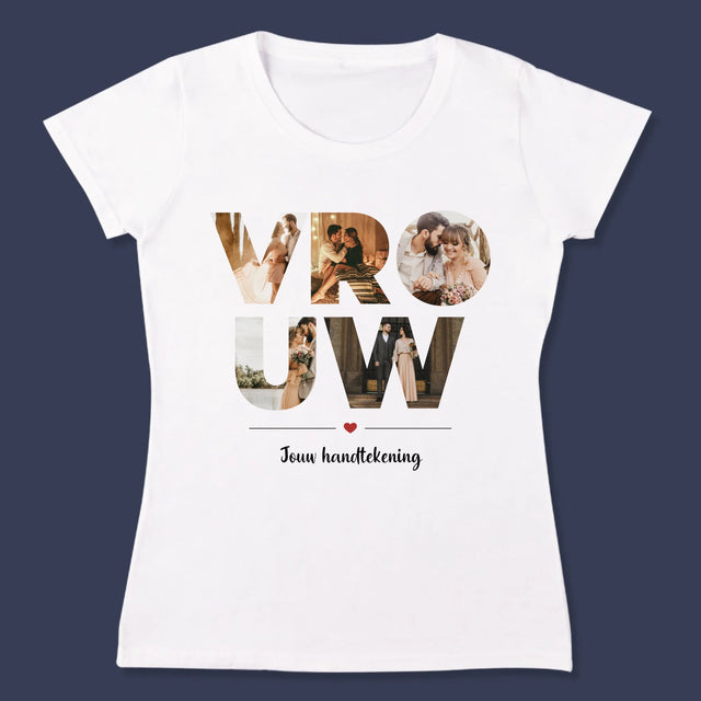 Woord Van Foto'S: Vrouw - T-Shirt Voor Dames