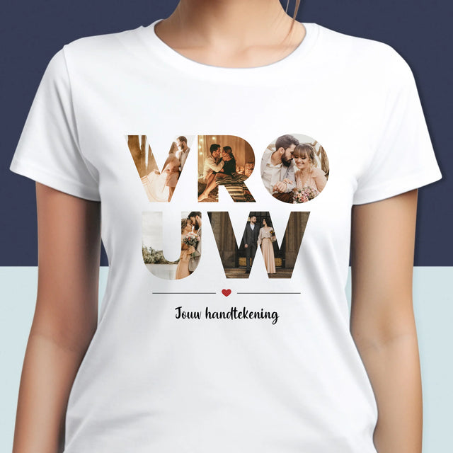 Woord Van Foto'S: Vrouw - T-Shirt Voor Dames