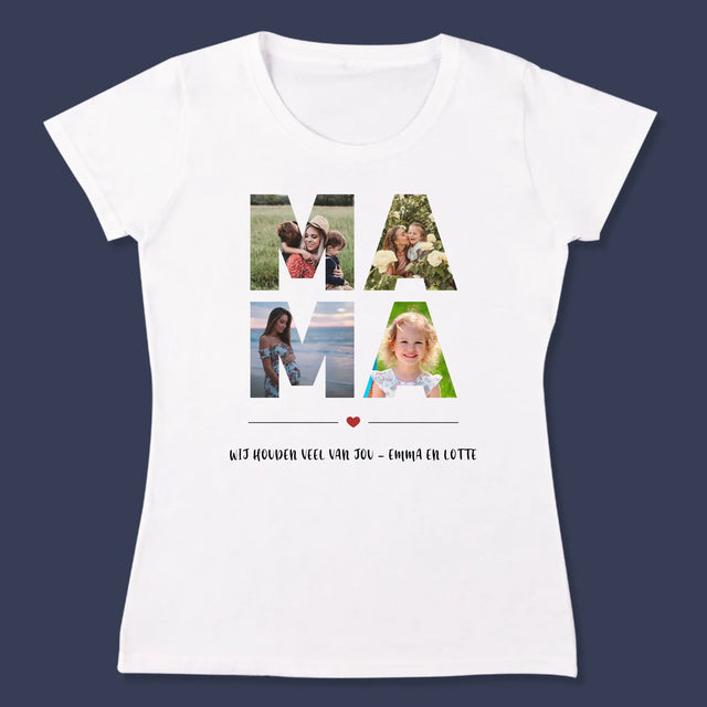 Woord Van Foto'S: Mama - T-Shirt Voor Dames