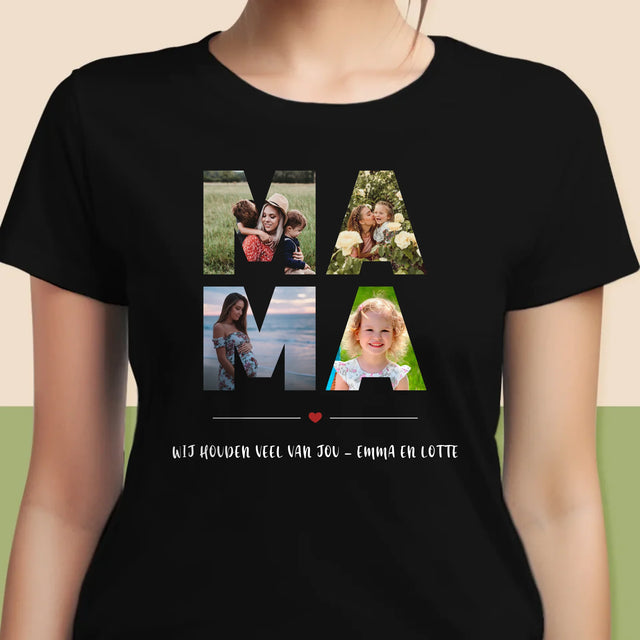 Woord Van Foto'S: Mama - T-Shirt Voor Dames
