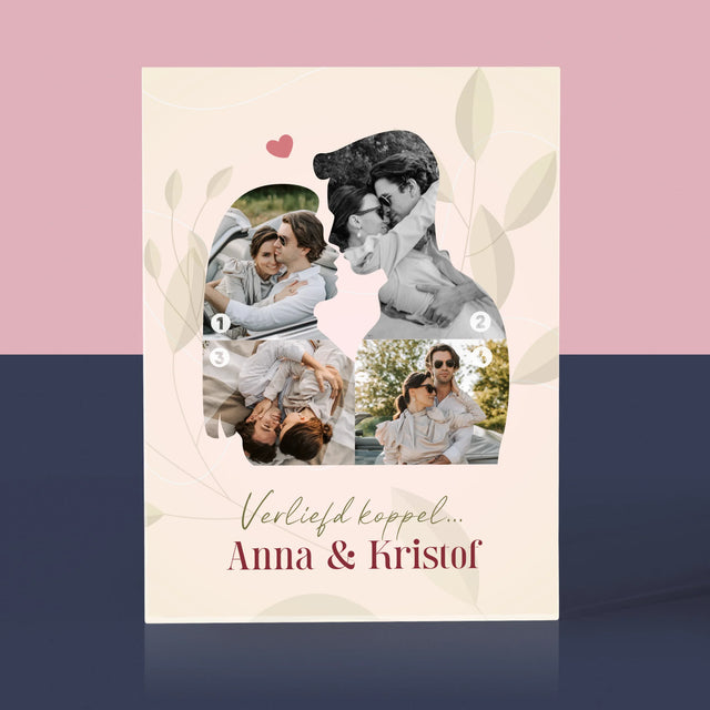 Vorm Van Foto'S: Verliefd Koppel - Acryl Blok