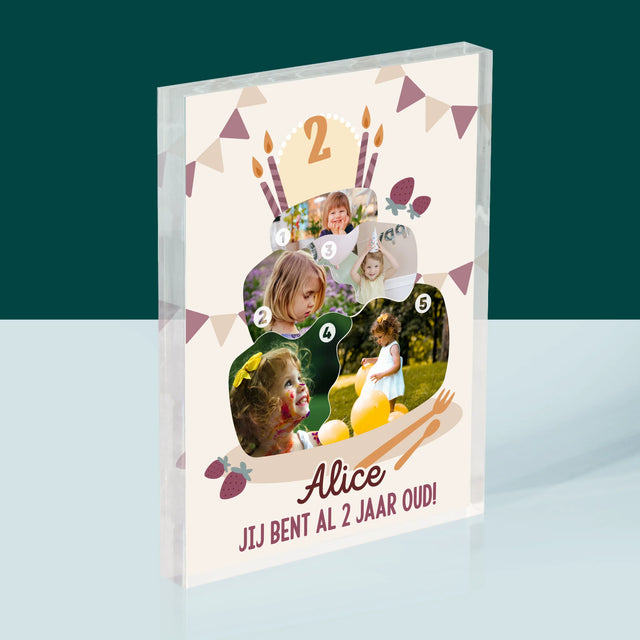 Vorm Van Foto'S: Verjaardagstaart - Acryl Blok