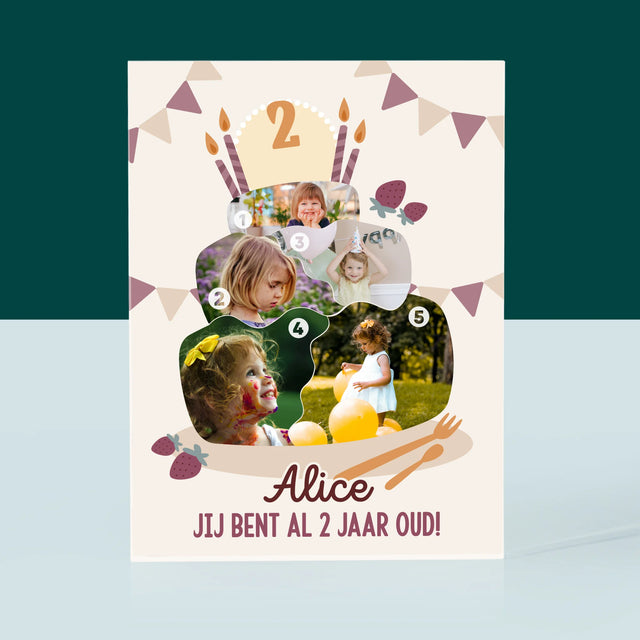 Vorm Van Foto'S: Verjaardagstaart - Acryl Blok