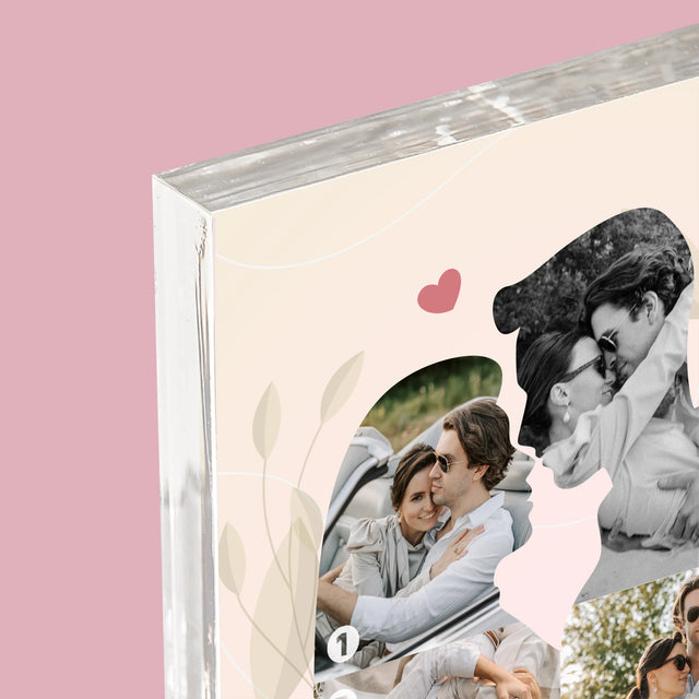 Vorm Van Foto'S: Verliefd Koppel - Acryl Blok