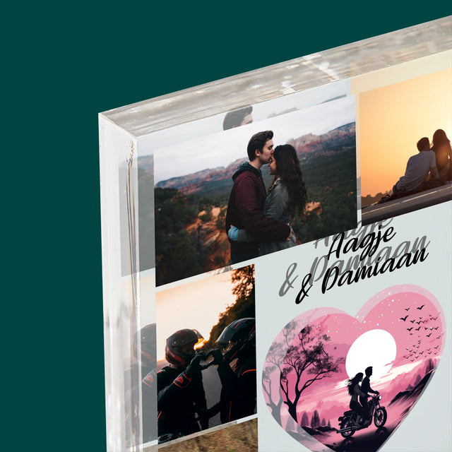 Fotocollage: De Weg Naar Het Hart - Acryl Blok