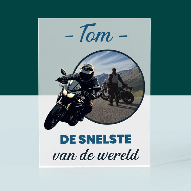 Foto En Handtekening: De Snelste Van De Stad - Acryl Blok