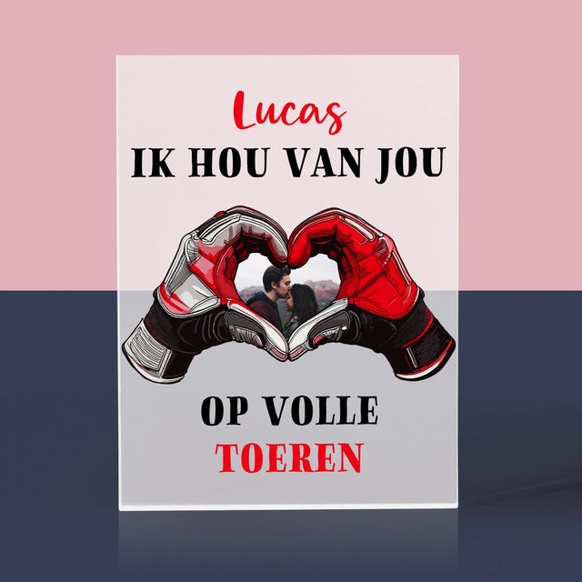 Foto En Handtekening: Ik Hou Van Jou Op Volle Toeren - Acryl Blok