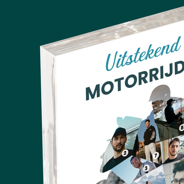 Vorm Van Foto'S: Uitstekend Motorrijder - Acryl Blok