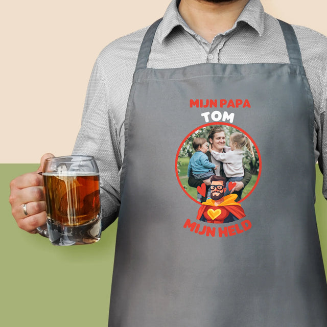 Foto En Handtekening: Papa, Mijn Held - Schort