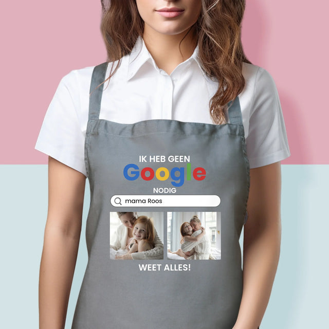 Fotocollage: Ik Heb Geen Google Nodig - Schort