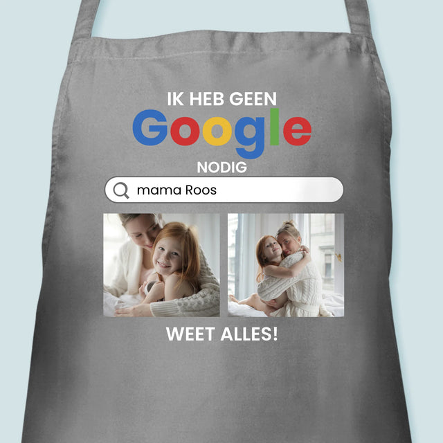 Fotocollage: Ik Heb Geen Google Nodig - Schort