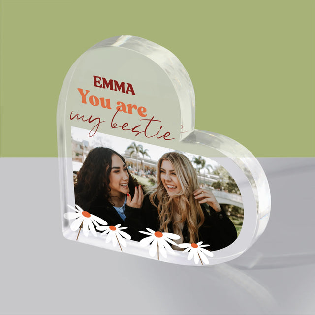 Fotocollage: Besties - Acryl Blok Hart